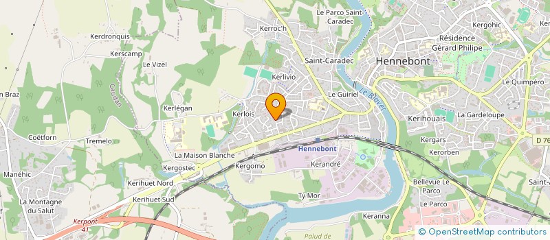 localisation de l'entreprise MADAME CLEMENCE GRALL  HENNEBONT