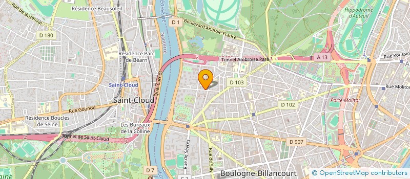 localisation de l'entreprise MADAME CLEMENCE GUINET à BOULOGNE-BILLANCOURT
