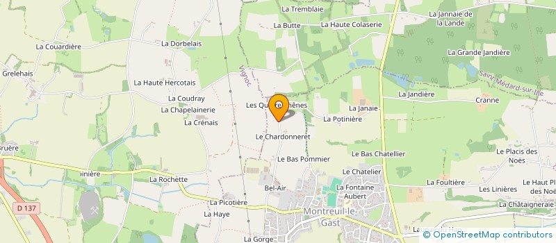 localisation de l'entreprise MADAME CLEMENCE HAMELIN  MONTREUIL-LE-GAST