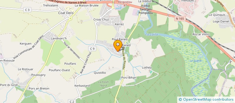 localisation de l'entreprise MADAME CLEMENCE LE DELETER  QUIMPERLE