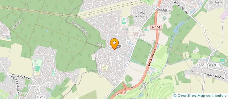 localisation de l'entreprise MADAME CLEMENCE LOPEZ--LUMEN  LESIGNY