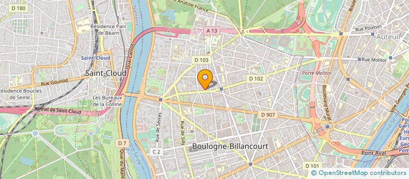 localisation de l'entreprise MADAME CLEMENCE-MARIE ACKER à BOULOGNE-BILLANCOURT