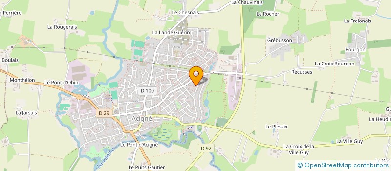 localisation de l'entreprise MADAME CLEMENCE MENEZ  ACIGNE