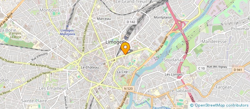 localisation de l'entreprise MADAME CLEMENCE MERCADAL  LIMOGES