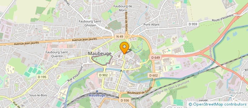 localisation de l'entreprise MADAME CLEMENCE MERVEAUX  MAUBEUGE