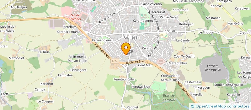 localisation de l'entreprise MADAME CLEMENCE NOURRIT  PLOUZANE