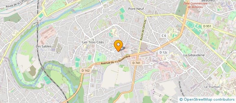 localisation de l'entreprise MADAME CLEMENCE PHILIPPONNEAU à POITIERS