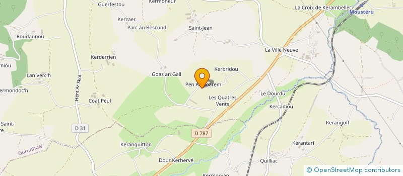 localisation de l'entreprise MADAME CLEMENCE PIRIOU  PONT-MELVEZ