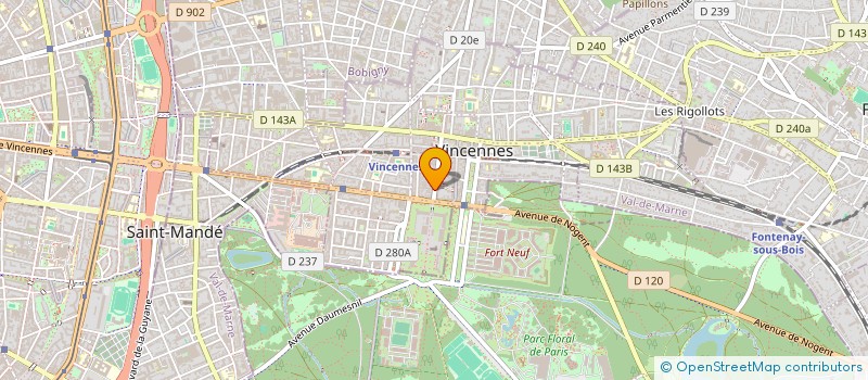 localisation de l'entreprise MADAME CLEMENCE RALINCOURT  VINCENNES