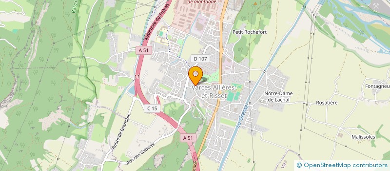 localisation de l'entreprise MADAME CLEMENCE SIMON  VARCES-ALLIERES-ET-RISSET