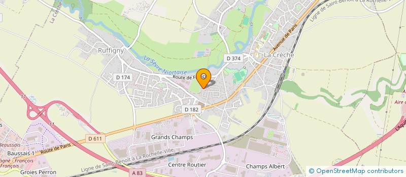 localisation de l'entreprise MADAME CLEMENCE SIONNEAU  LA CRECHE