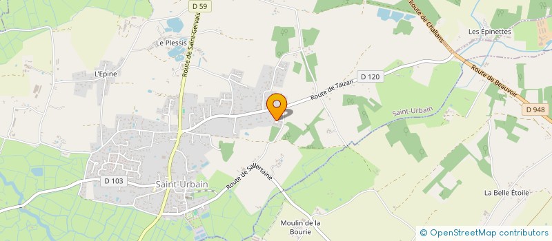 localisation de l'entreprise MADAME CLEMENCE TOUSSAINT  SAINT-URBAIN