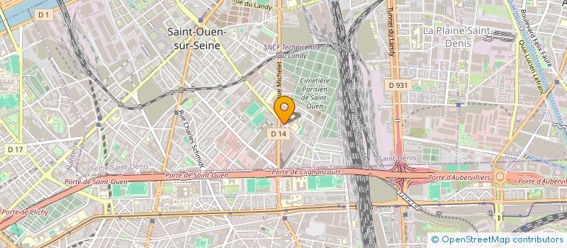 localisation de l'entreprise MADAME CLEMENCE WARNIER à SAINT-OUEN-SUR-SEINE
