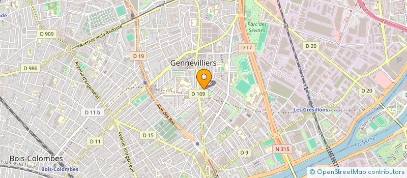 localisation de l'entreprise MADAME CLEMENCE YANG à GENNEVILLIERS