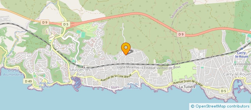 localisation de l'entreprise MADAME CLEMENTINE BOURGUIGNON  SAUSSET-LES-PINS