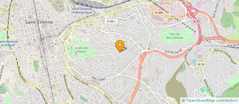 localisation de l'entreprise MADAME CLEMENTINE BRUNEL  SAINT-ETIENNE