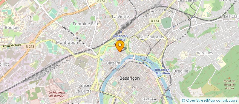 localisation de l'entreprise MADAME CLEMENTINE CRESTIN BILLET  BESANCON