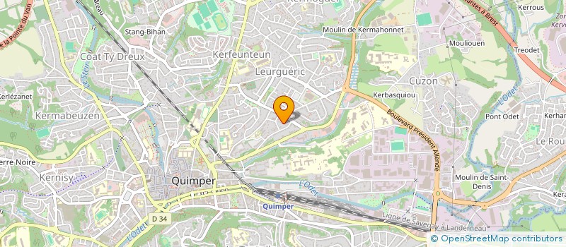 localisation de l'entreprise MADAME CLEMENTINE DELSAUX  QUIMPER