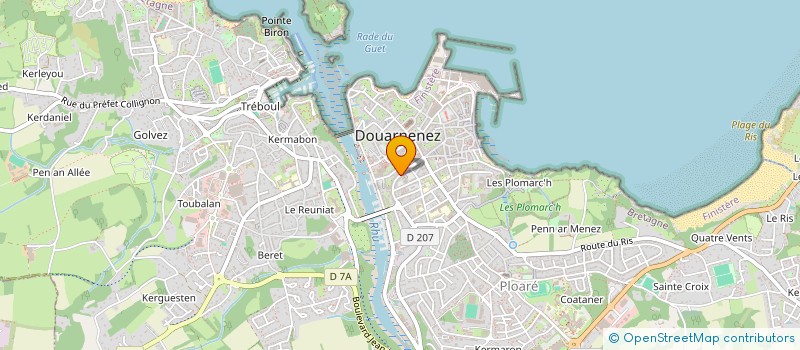 localisation de l'entreprise MADAME CLEMENTINE DENIS  DOUARNENEZ