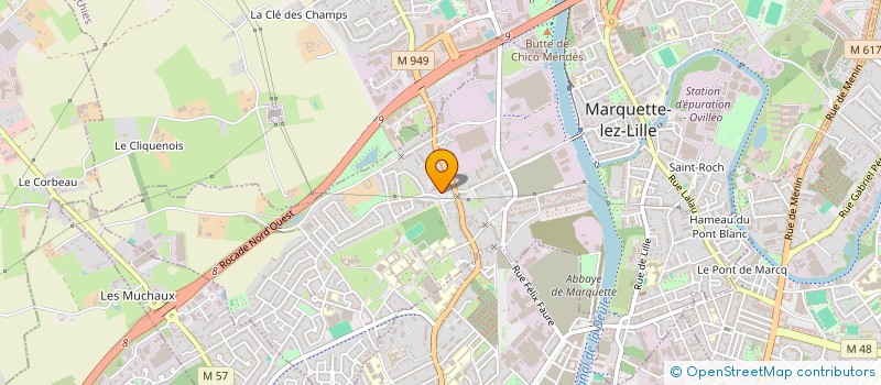 localisation de l'entreprise MADAME CLEMENTINE MAES  MARQUETTE-LEZ-LILLE