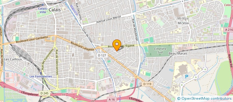 localisation de l'entreprise MADAME CLEMENTINE MUYS  CALAIS