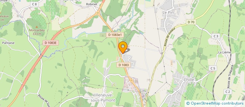 localisation de l'entreprise MADAME CLEMENTINE OUDET  VILLENEUVE-SOUS-PYMONT