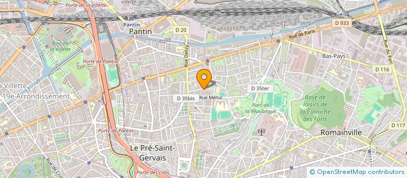 localisation de l'entreprise MADAME CLEMENTINE ROUX  PANTIN