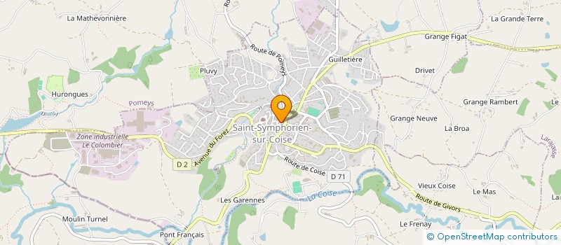 localisation de l'entreprise MADAME CLEMENTINE VACHER  SAINT-SYMPHORIEN-SUR-COISE