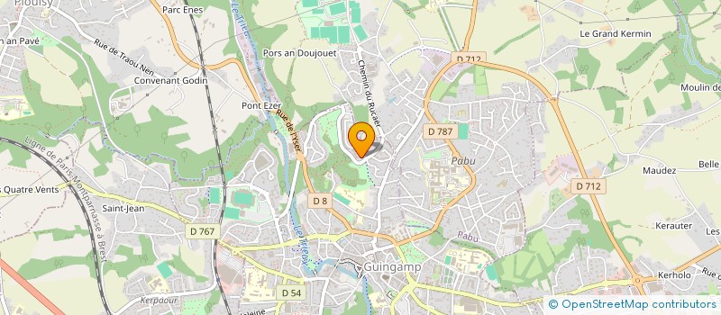 localisation de l'entreprise MADAME CLERVIE PODEUR  GUINGAMP