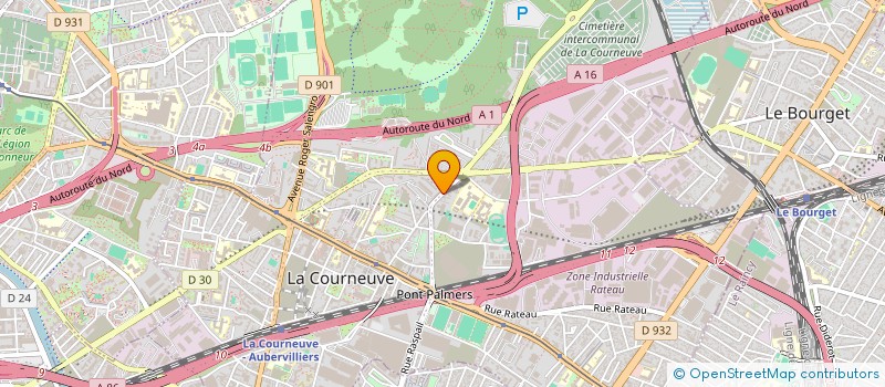 localisation de l'entreprise MADAME CLODIA BOIRREAU à LA COURNEUVE