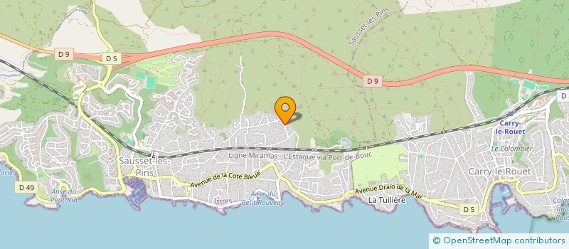 localisation de l'entreprise MADAME CLOE CHAILLAN  SAUSSET-LES-PINS