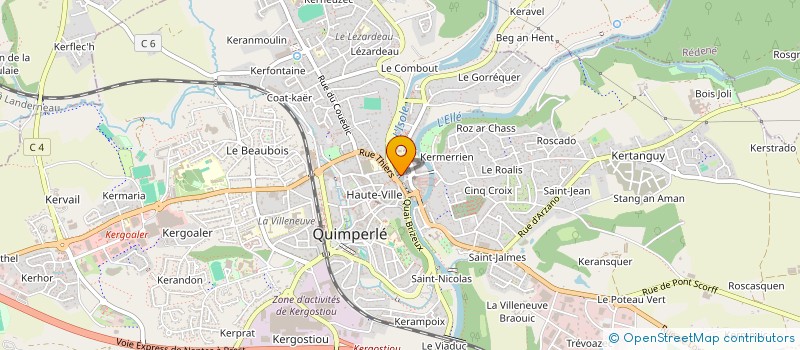 localisation de l'entreprise MADAME CLOE LANOE  QUIMPERLE