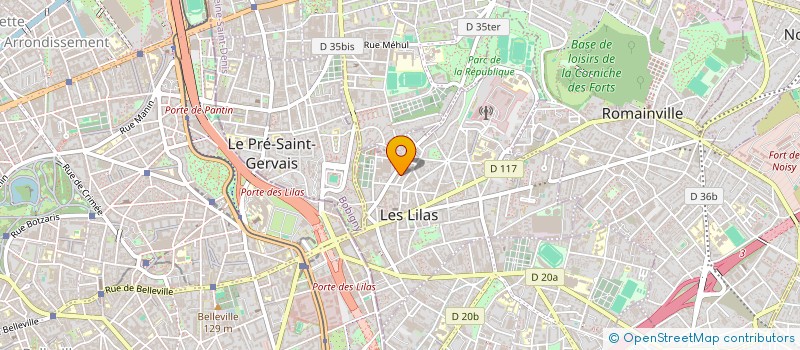 localisation de l'entreprise MADAME CLOE VIALA à LES LILAS