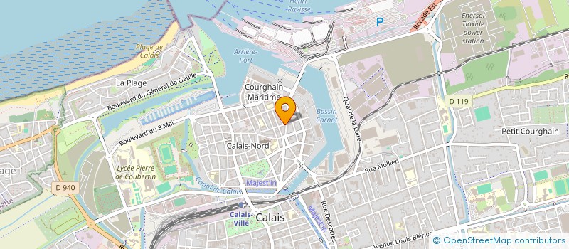 localisation de l'entreprise MADAME CLOTHILDE BONIN  CALAIS