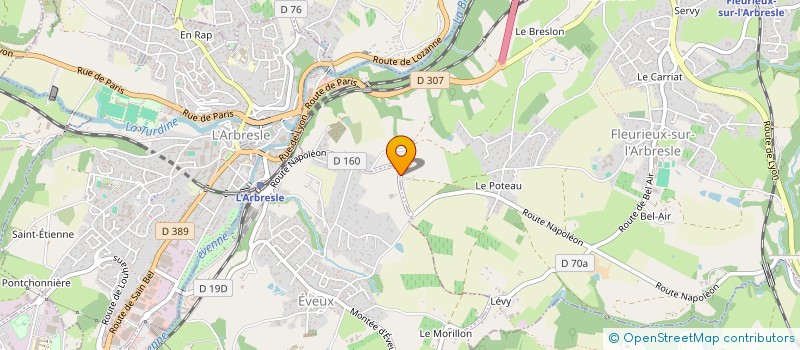 localisation de l'entreprise MADAME CLOTHILDE CHIRAT  FLEURIEUX-SUR-L'ARBRESLE