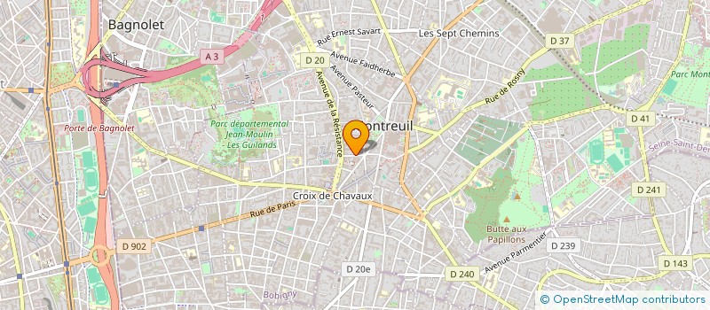 localisation de l'entreprise MADAME CLOTILDE BIDAULT à MONTREUIL