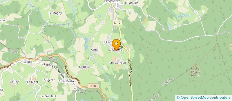 localisation de l'entreprise MADAME CLOTILDE CROZET à PROPIERES