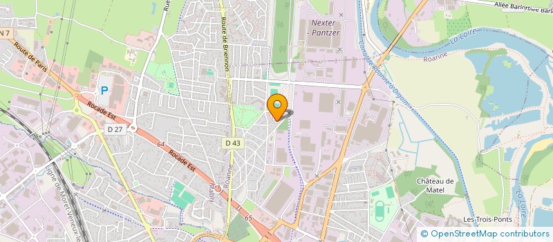 localisation de l'entreprise MADAME CLOTILDE DONDON  ROANNE