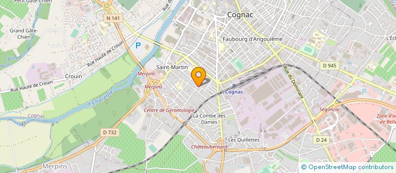 localisation de l'entreprise MADAME CLOTILDE GADENNE à COGNAC
