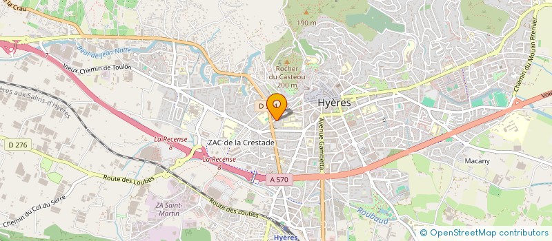 localisation de l'entreprise MADAME CLOTILDE PEYCELON à HYERES