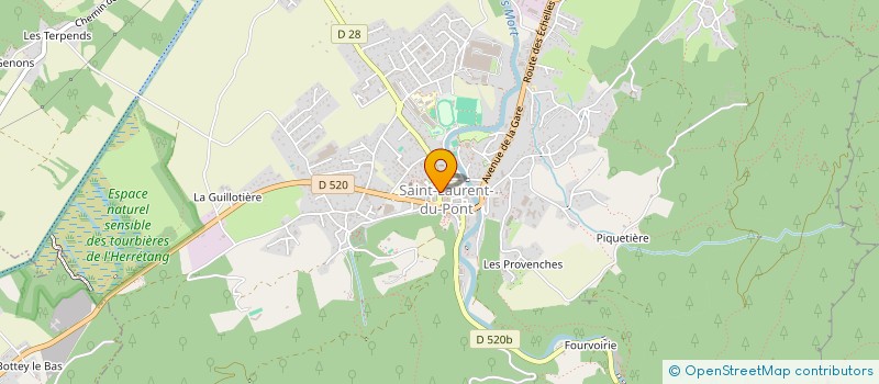 localisation de l'entreprise MADAME CLOTILDE PRAT  SAINT-LAURENT-DU-PONT