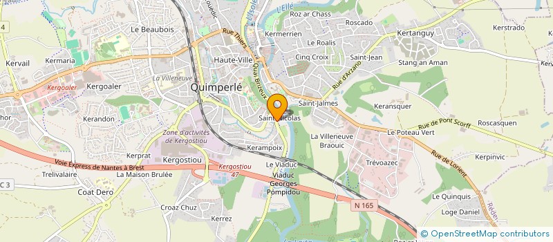 localisation de l'entreprise MADAME CLOTILDE VENTURINI à QUIMPERLE