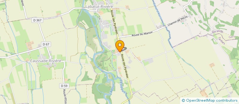 localisation de l'entreprise MADAME COLETTE ARIES  LABATUT-RIVIERE