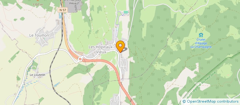 localisation de l'entreprise MADAME COLETTE AYMONIER  LES HOPITAUX-VIEUX