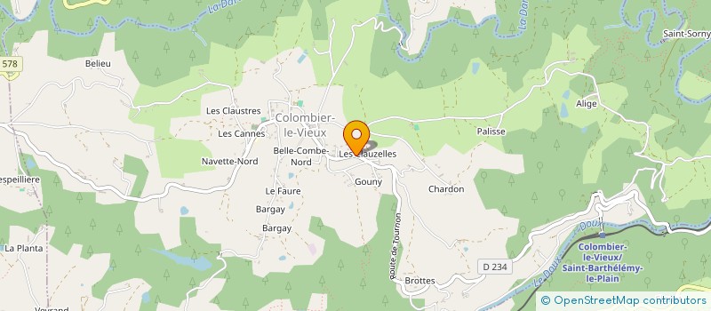 localisation de l'entreprise MADAME COLETTE BERTRAND  COLOMBIER-LE-VIEUX