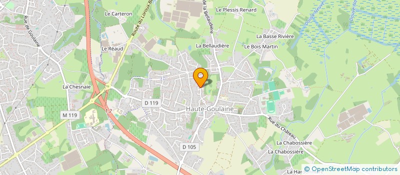 localisation de l'entreprise MADAME COLETTE BROSSEAU à HAUTE-GOULAINE