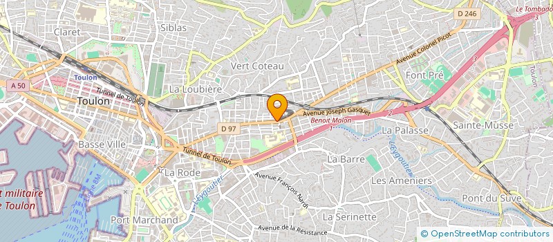 localisation de l'entreprise MADAME COLETTE CARO  TOULON