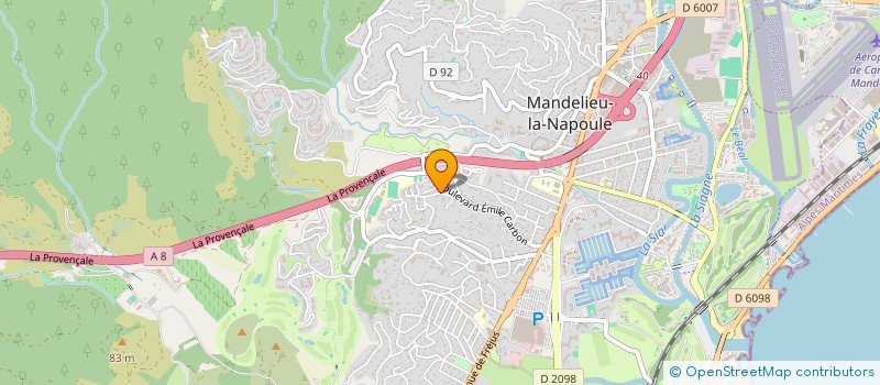 localisation de l'entreprise MADAME COLETTE CAVELIUS  MANDELIEU-LA-NAPOULE