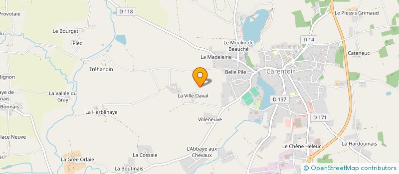 localisation de l'entreprise MADAME COLETTE CINDON  CARENTOIR