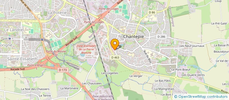 localisation de l'entreprise MADAME COLETTE DESCHAMPS  CHANTEPIE